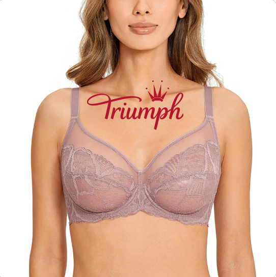 Triumph –Dámská průsvitná podprsenka s úplným zakrytím (bez podšívky s kosticí)[75A-115E]